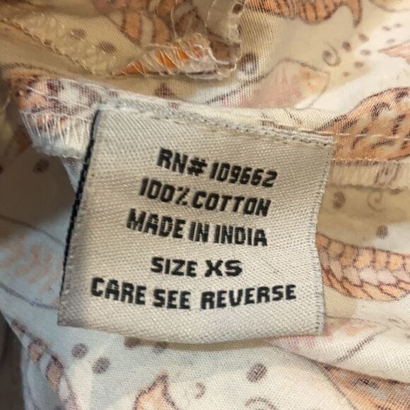 Tulip Clothing Logan Button Down Shirt Red Fish Print XS Made in India - Picture 11 of 14